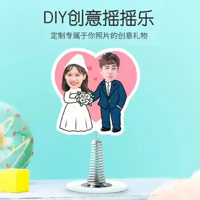 (10 9)DIY car rocking photo custom interior decoration decoration car decoration car decoration for boyfriend girlfriend couple gift