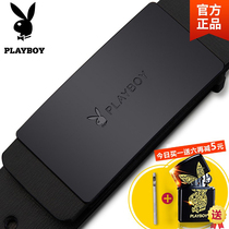 Playboy mens belt 2021 new leather belt smooth buckle young casual leather pants trend