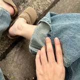 美式覆古蓝水洗宽松直筒牛仔裤女夏季新款设计感高腰显瘦垂感裤子