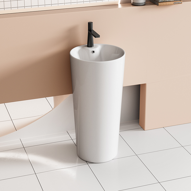 Shimamori wood Desivmu ceramic column basin Wash Basin Post Style Washbasin Small House Type Floor Wash