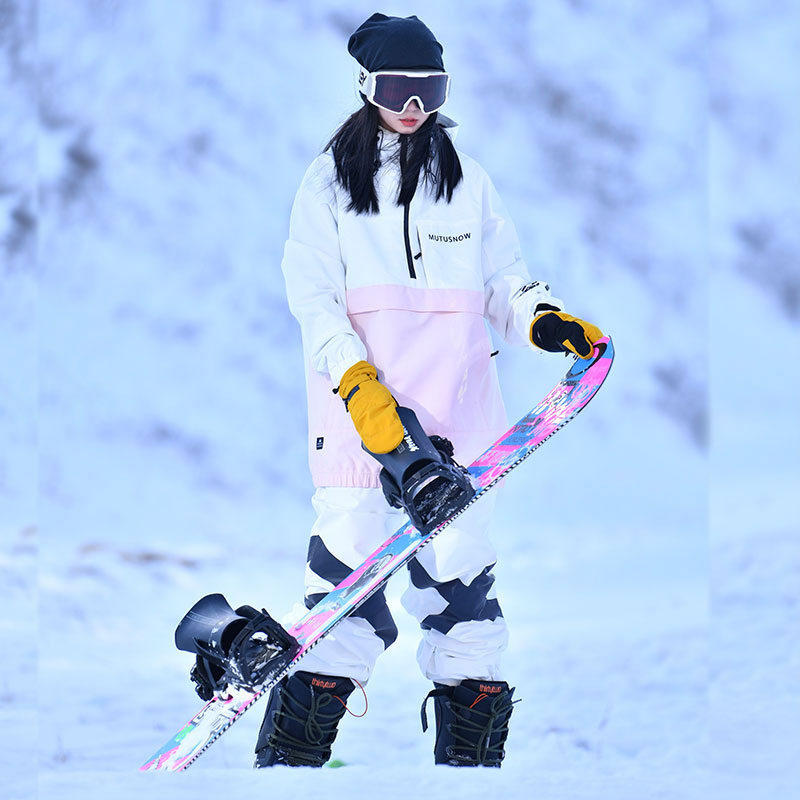 2023 New Ski Suit Women Suit Veneer Waterproof Abrasion Resistant Warm Windproof Double Board Outdoor Ski Pants Suit-Taobao