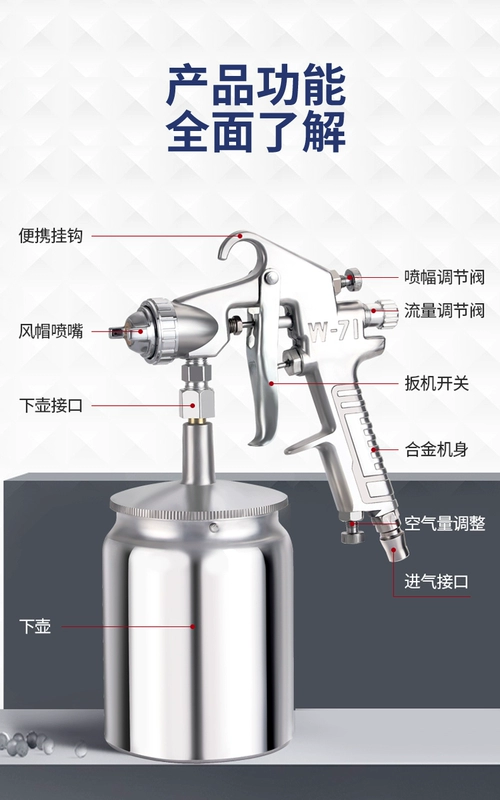 Khí nén súng phun sơn xịt có thể hộ gia đình hiện vật dụng cụ nhỏ cao su sơn tường mô hình xe hơi nồi tự động