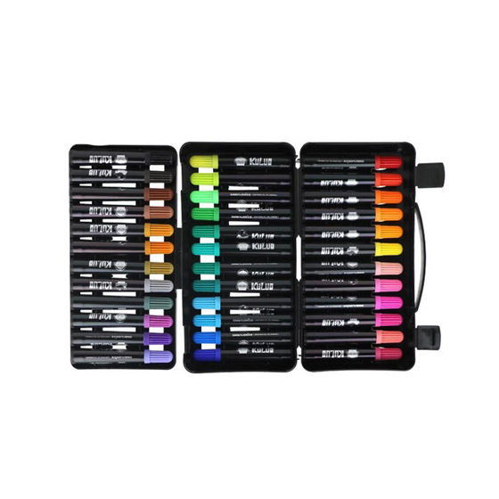 台湾雄狮36色水彩笔涂鸦绘画彩笔礼盒儿童粗头水彩笔安全环保套装幼儿园小学生美术绘画粗学者彩笔软头可水洗