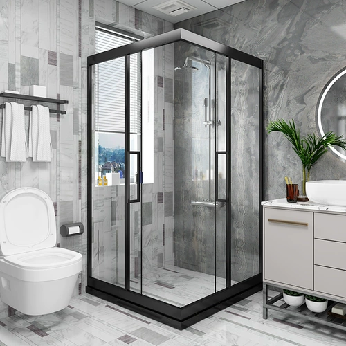 Диагональная длинная квадратная душевая комната ванная комната туалет.