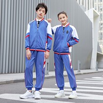 Primary and secondary students spring and autumn colour class suit kindergarten suit teacher same casual two-piece performance suit