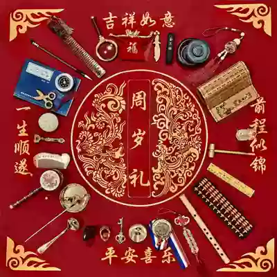 Catch weekly supplies year old suit men and women baby one year old Chinese style catch week props children birthday layout lottery