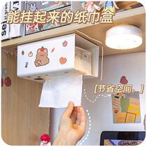 Tissue box hanging wall style ins kitchen living room creative cute wall storage hanging napkin tube paper box