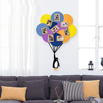 Around the Sky splicing hot air balloon penguin wall sticker kindergarten background ring creation cork board Photo Wall felt board painting work display wall message board background wall bulletin board decorative wall sticker