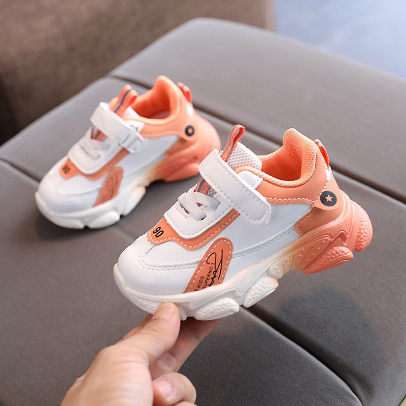 Baby shoes autumn and winter new children's sports shoes 1-6 years old 3 children's toddler shoes boys and girls white shoes running shoes