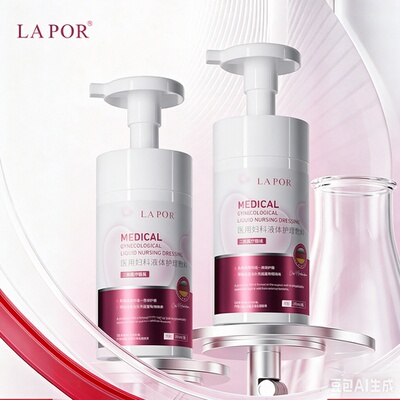 LAPOR医用妇科液体护理敷料私密泡沫慕斯女生温和清洁200ml/瓶A
