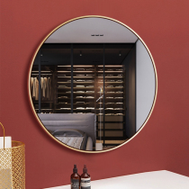 Bag Side Bathroom Smart Round Mirror Round Led Lamp Mirror Brief About Wall-mounted Demisting Touch Screen Hanging Wall With Lamp Bathroom