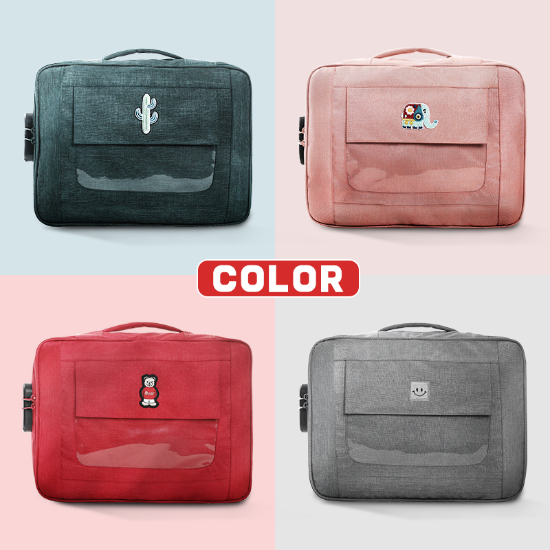 Certificate storage box family put certificate instruction manual real estate household registration book multi-functional box baby finishing bag home