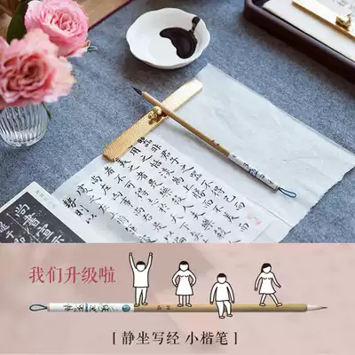 Xuan Tong Wenfang meditates and writes the sutra with a small Kai pen brush