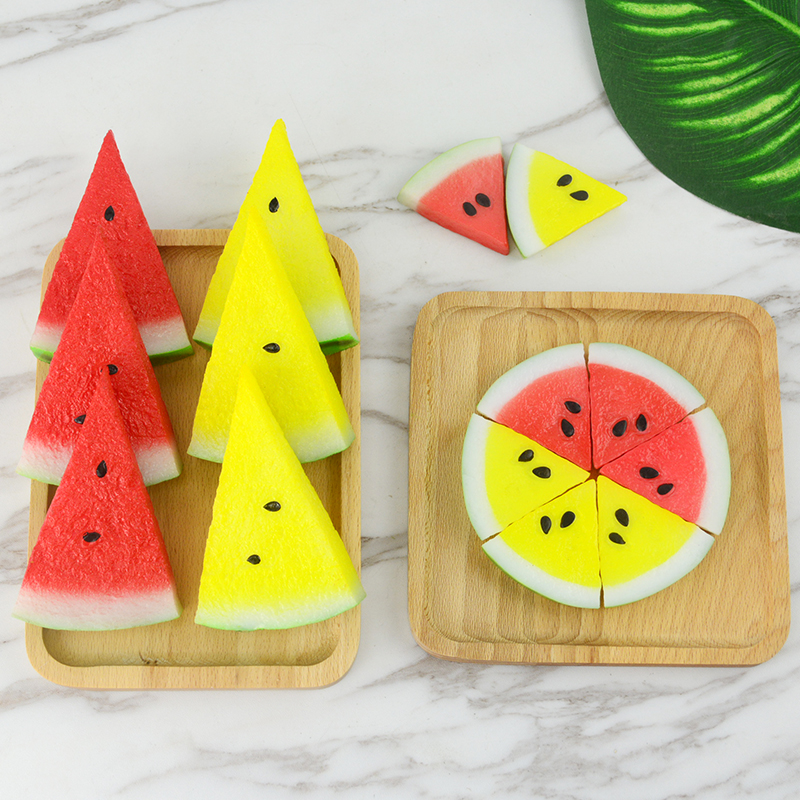 Simulation Watermelon Slicing Model Fake Fruit Pan DIY Decoration Small Watermelon Flap Photo Gallery Photo Props Children's Toys