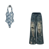 Прямые свободные джинсы, штаны, по фигуре, высокая талия