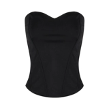 Сексуальный топ без лямок, бюстгальтер-топ, черная майка топ, короткие бретели