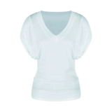 Черная клубника, трикотажная летняя футболка с коротким рукавом, синий приталенный тонкий корсет, V-образный вырез