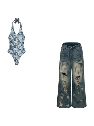 Ретро осенние прямые свободные джинсы, штаны, леггинсы, по фигуре, высокая талия