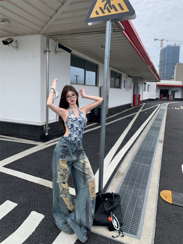 Прямые свободные джинсы, штаны, по фигуре, высокая талия