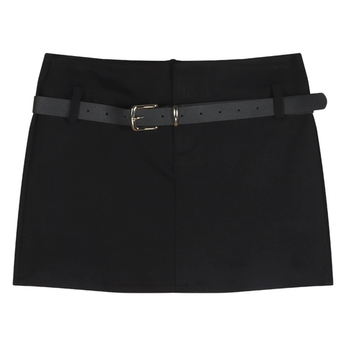 Черная летняя юбка, сексуальная мини-юбка, высокая талия, в обтяжку, А-силуэт