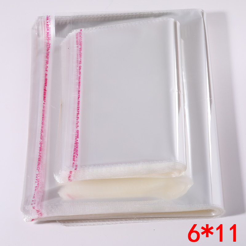 Plastic bag ornament packing bag opp adhesive self-adhesive self-adhesive bag transparent clothes packing bag Wholesale 6 * 11-Taobao
