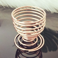 Яичное кольцо розового золота