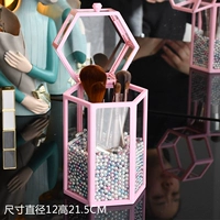 【Стекло】 шесть -шестизащитные розовые ковша+русалка слезы жемчужина