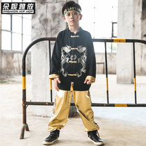 Childrens Street Dance Set Boys Hip Hop Chinese Style New Years Day Performance Clothes Childrens hiphop Street Dance Costume Tide Winter