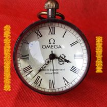 Антикварный механический часовой пояс классический водяной хрустальный шар врезки Omega glass glass часы висячего