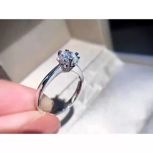 俪萌珠宝 Платиновое обручальное кольцо, золото 18 карат, 1 карат