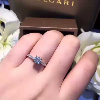 Li Meng jewelry 18K gold diamond ring married 30 minutes diamond ring for Women 1 karat finds a set married platinum explicit drill