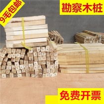 Surveying and mapping wooden pile measuring wooden pile construction site Sample Pinpoint Pile Mapping Mark Survey Mark Boundary Pile Survey Wooden Stump