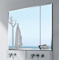 Frameless bathroom mirror wall-mounted bathroom mirror polished Bevel silver mirror decorative mirror custom-made mirror