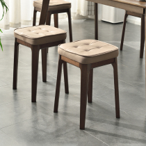 Solid Wood Stools Home Stackable Dining Stool Chairs Adults Sturdy Makeup Stool Soft-wrap Bench Spare Upscale Bench