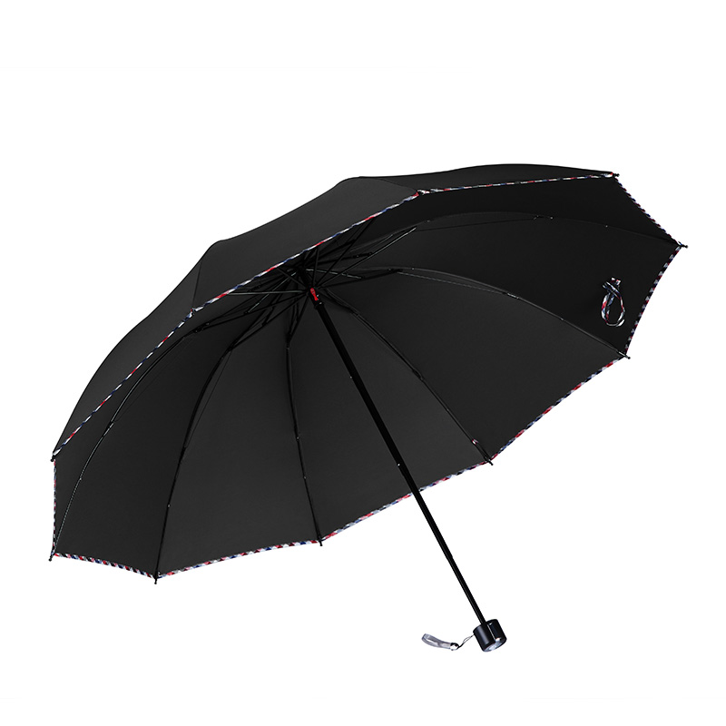 红叶伞加大雨伞男士加固折叠晴雨两用伞女防晒防紫外线黑胶遮阳伞