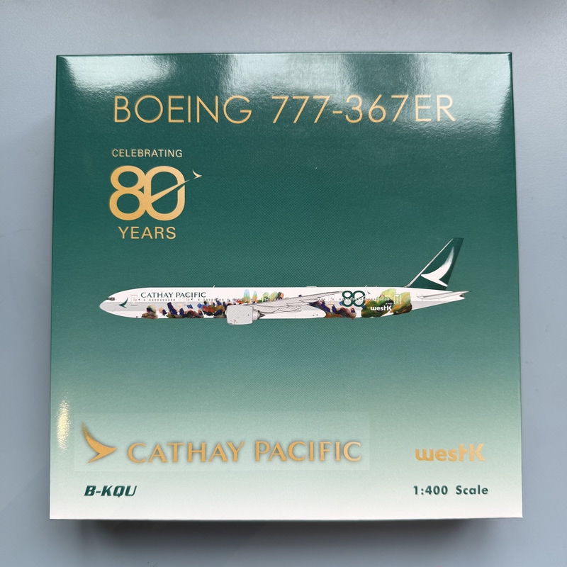 Phoenix1:400 Cathay Pacific 80Th Anniversary B777-300Er B-Kqu 04698 Alloy Aircraft Model