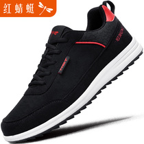 Red Dragonfly Mens Shoes Sports Casual Shoes Men Middle-aged Soft Bottom Non-slip Flat Bottom Plate Shoes Summer Brand Shoes Anti Slip