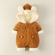 Baby winter jumpsuit winter male baby clothes Korean version of corduroy jacket thickened newborn go out hugging clothes