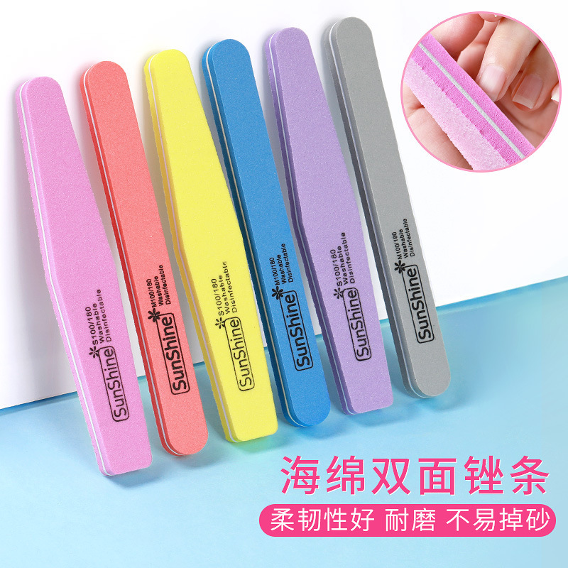 Sponge Strip Nail File, Professional Tool for Nail Salons, Double-Sided Durable Nail Polishing Strip, Manicure Shaping File, Polishing Strip