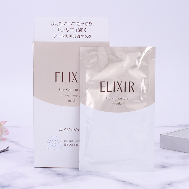 [日本直邮] 日本资生堂SHISEIDO 怡丽丝尔Elixir 保湿提拉紧致胶原蛋白面膜 30ml*6枚装 平价cpb