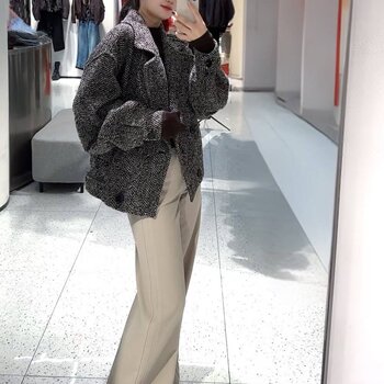 Ainoyusi 2025 new winter wool jacket