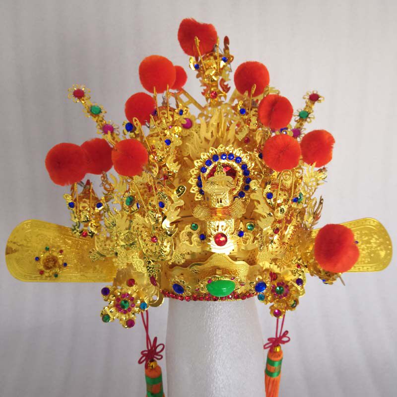 Buddha statue supplies Taiwan boutique number one scholar hat civil and military wealth hat scholar drama drama helmet Buddha hall offerings