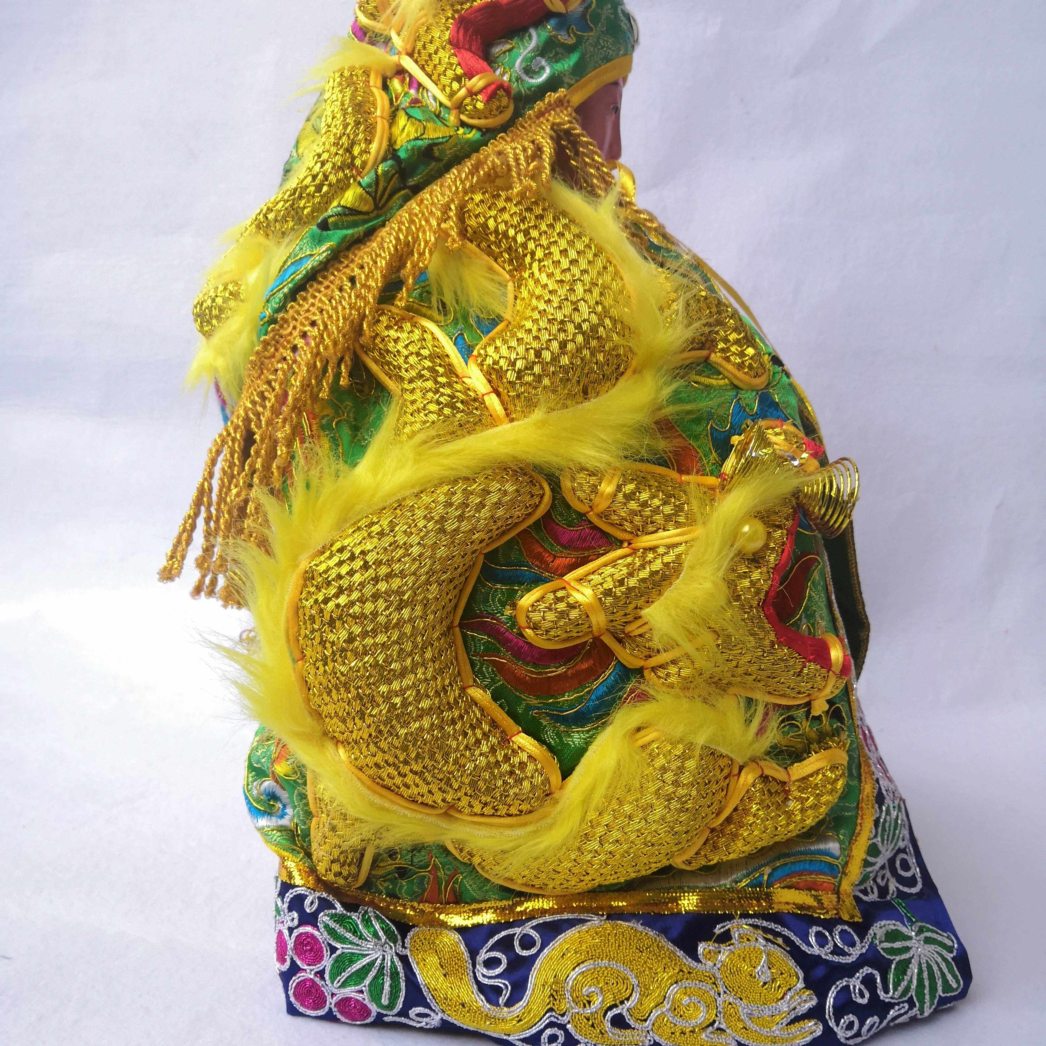 Religion Buddhism Taiwan Artisanal Scallion Floating Dragon Ancient Body Squamous Clothing God King Wang Guan Dragon Robe Embroidery Gods Clown