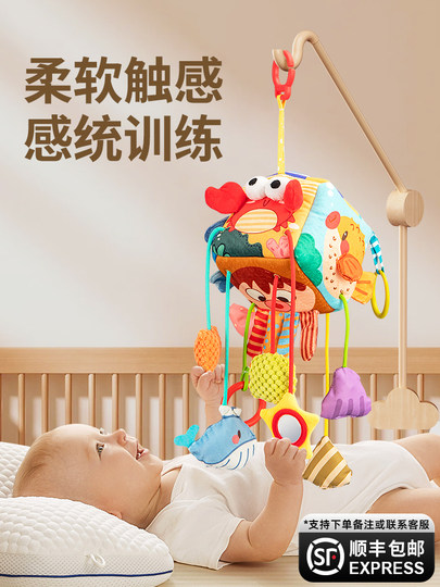 婴儿玩具抚触球感统训练可啃咬忙碌球宝宝6个月六8触觉手抓布球12