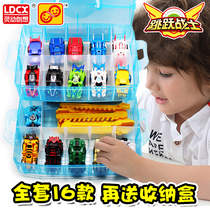 Genuine jumping warrior 2 toy fire knight robot deformation car full jump boy boy suit