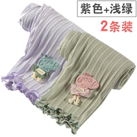 Фиолетовый+светло -зеленый (маленькие укороченные свиньи брюки)