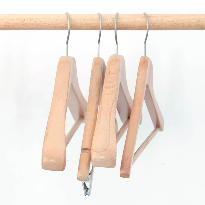 Solid wood containing clothes rack hanger upscale home bedroom hanging clothes clothing store No-mark hanging clothes rack clothes hanger