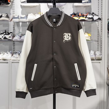 Li ning men's loose knitted jacket with baseball collar