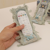 European-style fabric air conditioning set-top box TV remote control cover dustproof and drop-proof transparent transparent and cute remote control cover