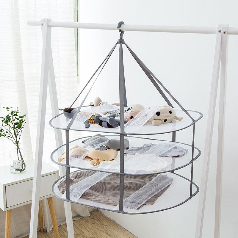 Drying sweater net pocket tiling Home drying basket Sweater drying artifact Drying socks cardigan drying net special